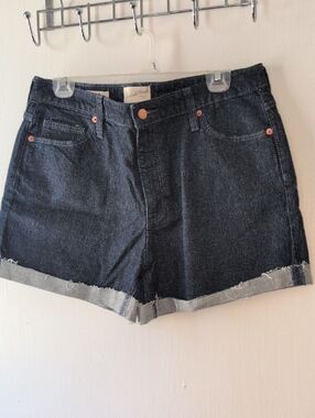 Dark Indigo Denim Roll-Hem Women's Shorts